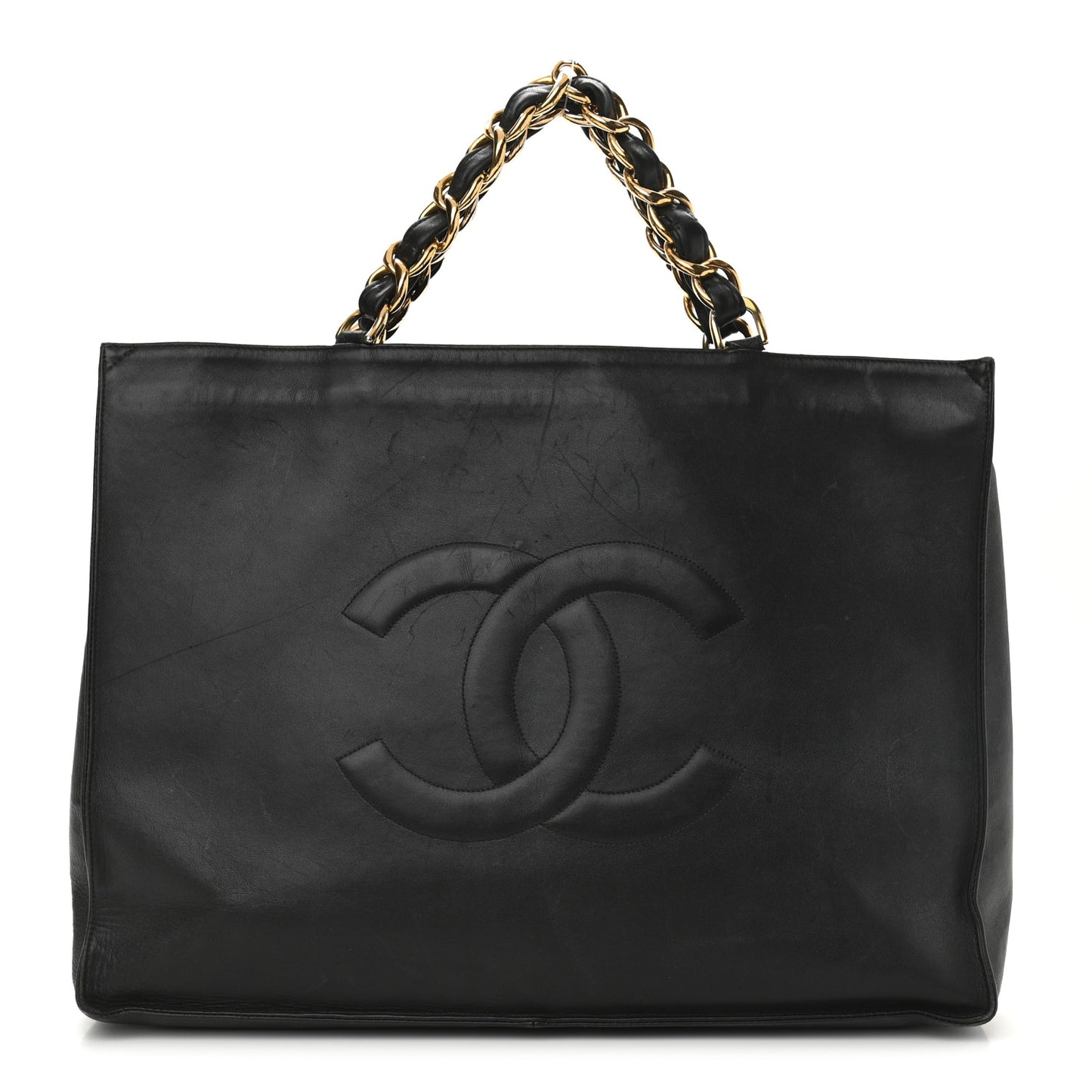 Calfskin CC Tote Black