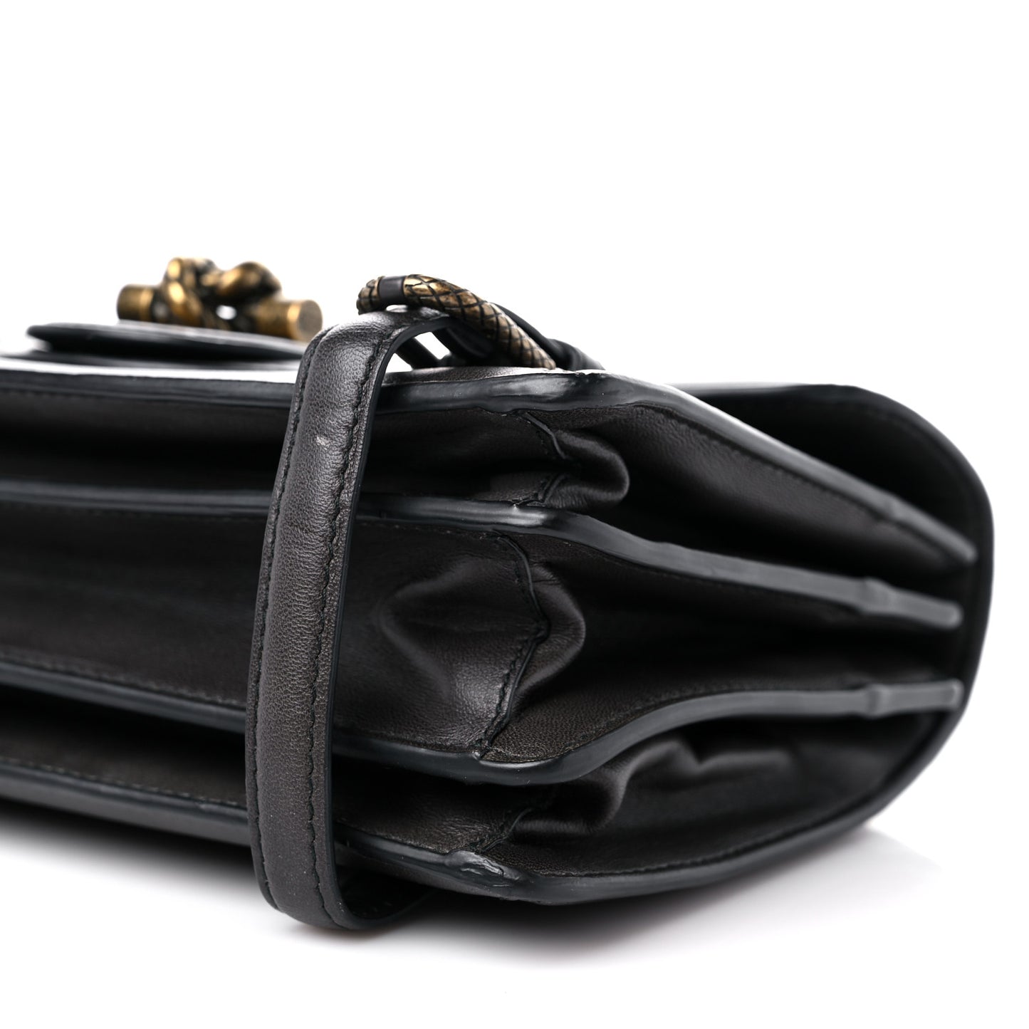 French Calfskin Intrecciato City Knot Bag Grey