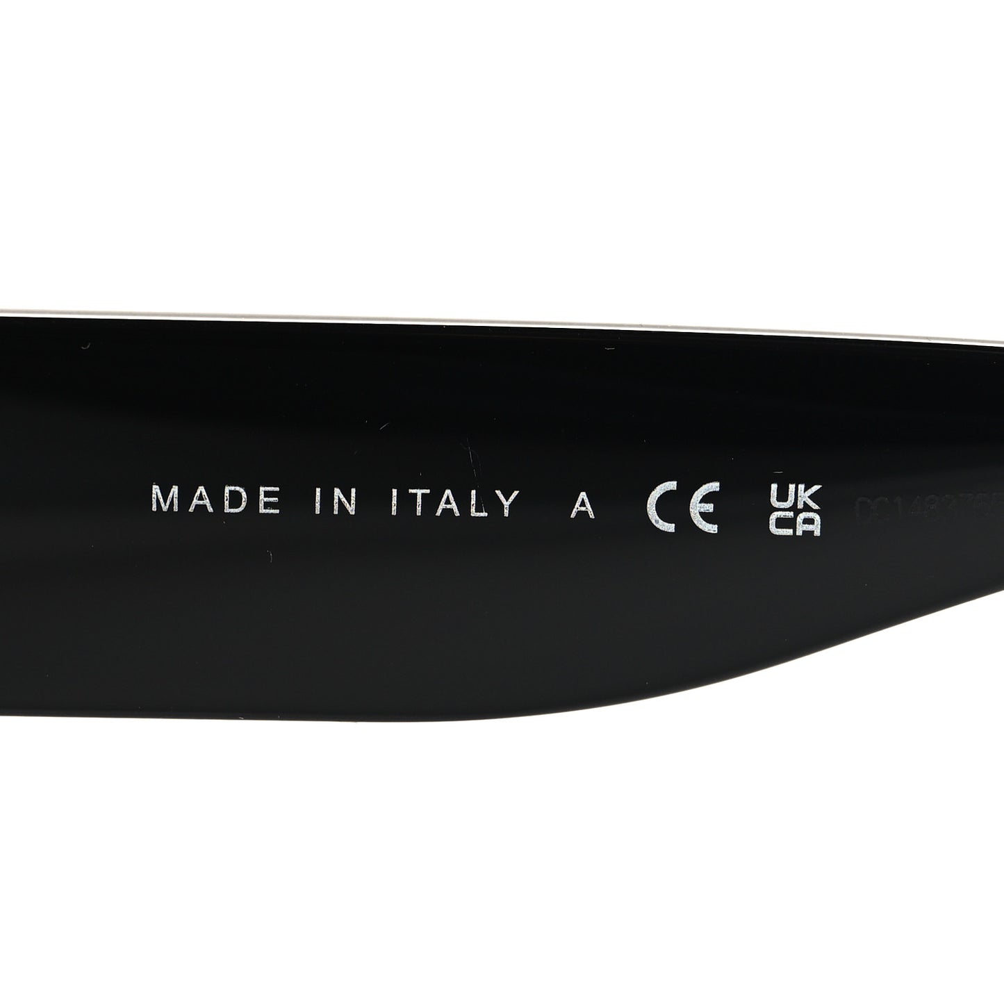 Acetate Crystal CC Shield Sunglasses 5497-B Black