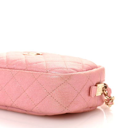 Chanel Iridescent Caviar Quilted Small Timeless Camera Case Pink 10 of 10