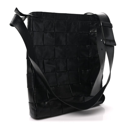 Bottega Veneta Paper Calfskin Maxi Intrecciato Cassette Messenger Black 3 of 9