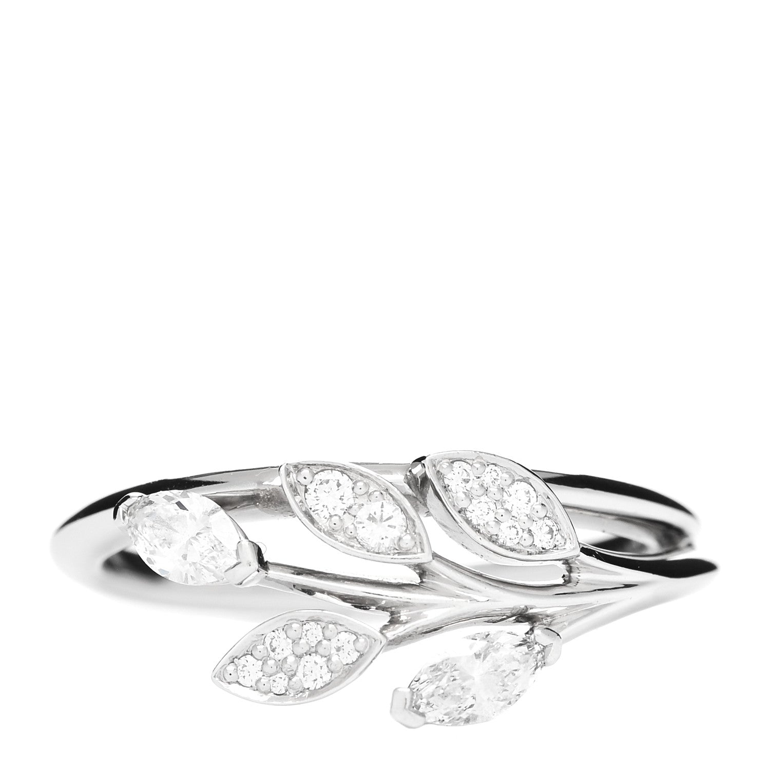Tiffany Platinum Diamond Victoria Vine Ring 49 5 1 of 4