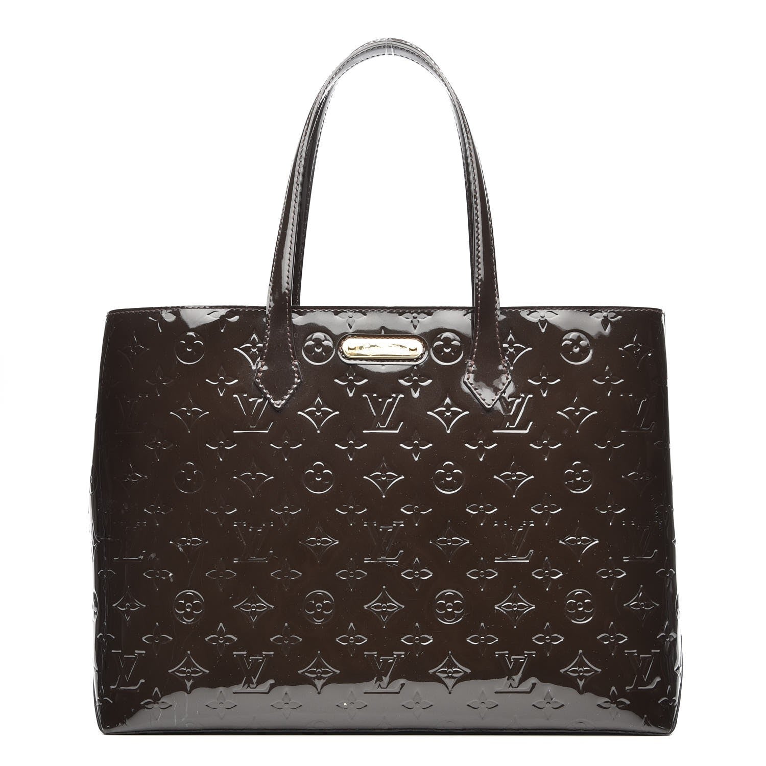 Louis Vuitton Vernis Wilshire MM Terre D'Ombre 1 of 7