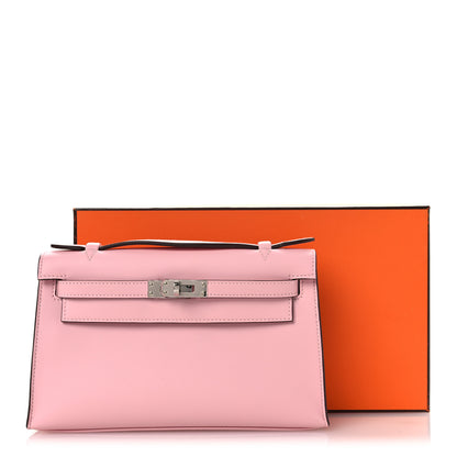 Hermes Swift Kelly Pochette Clutch Rose Sakura 12 of 12