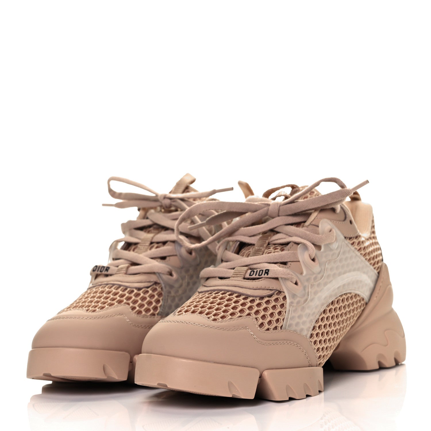 Christian Dior Resille Calfskin D-Connect Sneakers 39 Nude 5 of 20