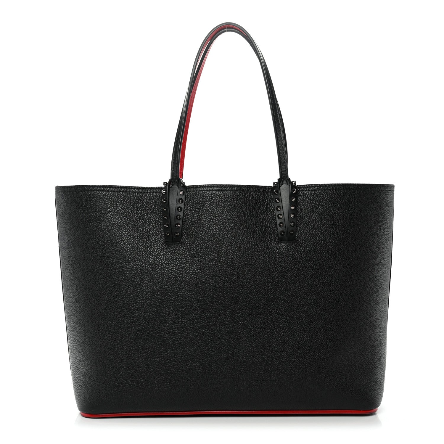 Christian Louboutin Calfskin Spikes East West Cabata Tote Black 1 of 12