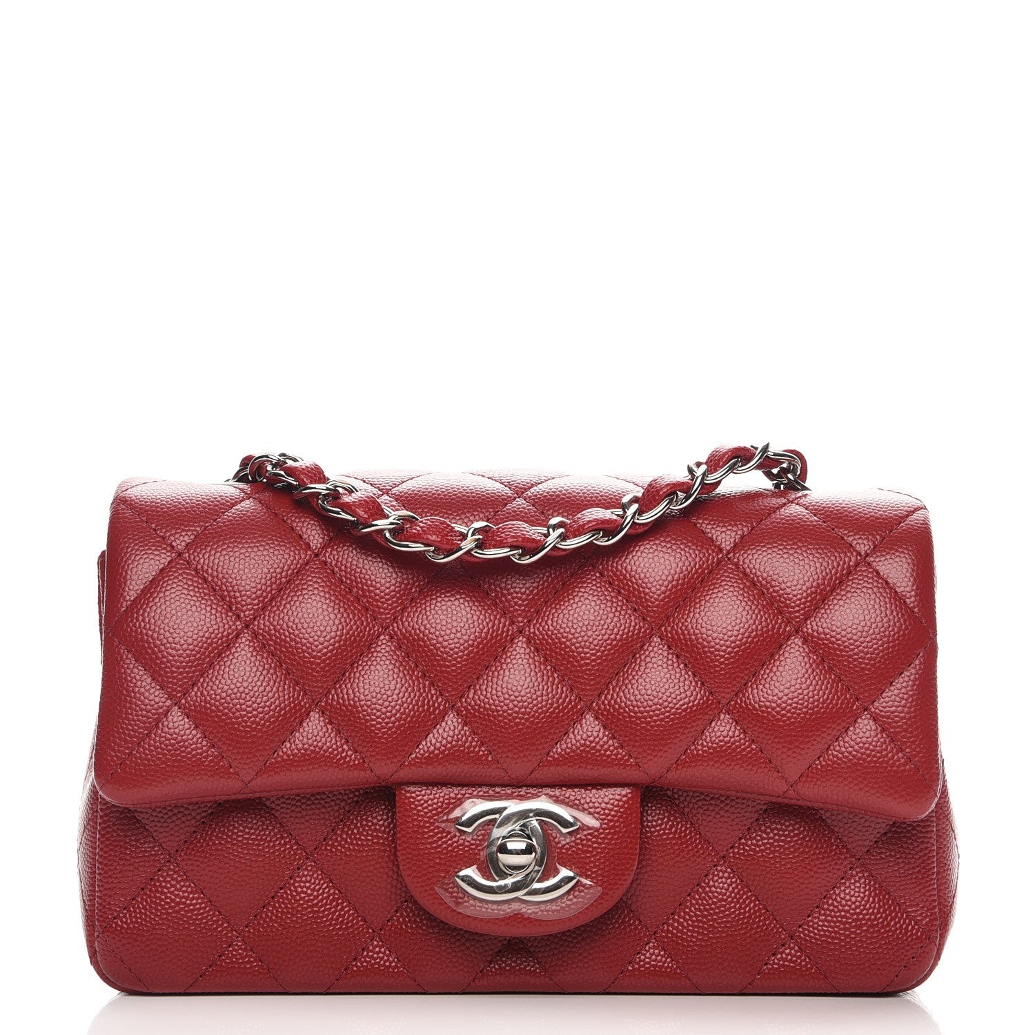 Chanel Caviar Quilted Mini Rectangular Flap Red 1 of 7