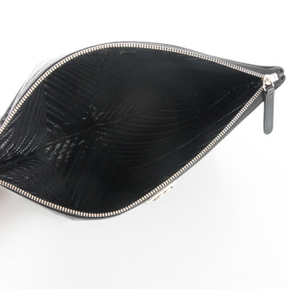 Chanel Calfskin Chevron Medium Boy Cosmetic Case Black 5 of 7