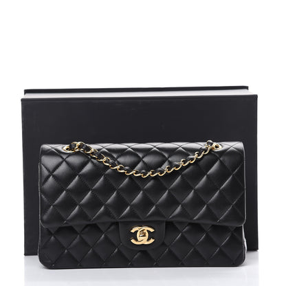 Chanel Lambskin Quilted Medium Double Flap Black 15 of 15
