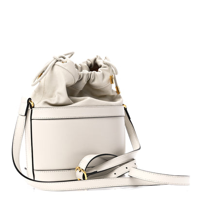 Gucci Azalea Sakai Calfskin Horsebit 1955 Drawstring Bucket Bag Mystic White 3 of 12