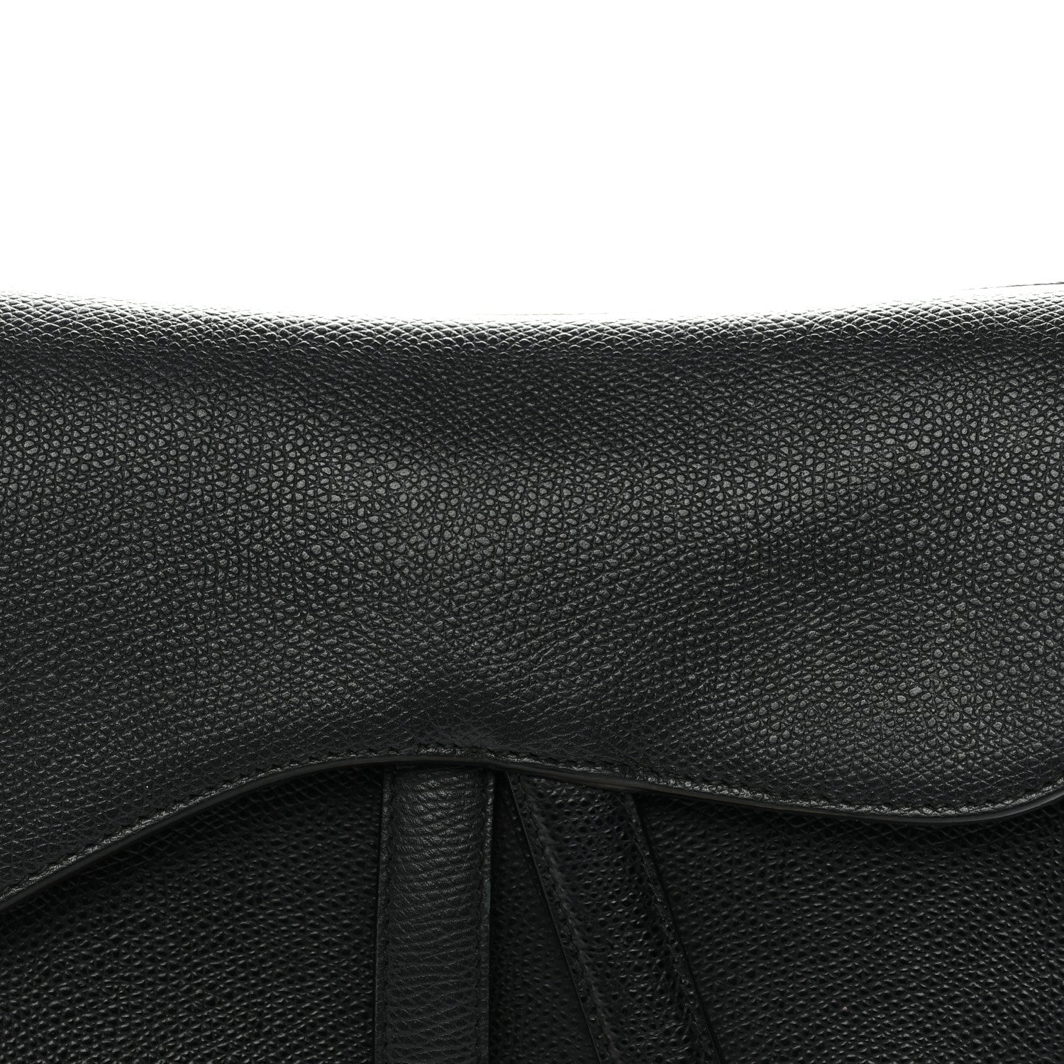 Christian Dior Grained Calfskin Saddle Bag Black 8 of 11