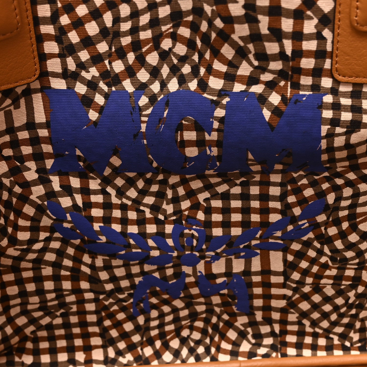 MCM Visetos Medium Liz Reversible Shopper Tote Cognac 11 of 18