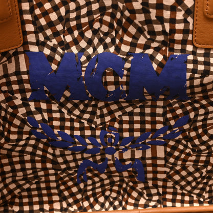 MCM Visetos Medium Liz Reversible Shopper Tote Cognac 11 of 18