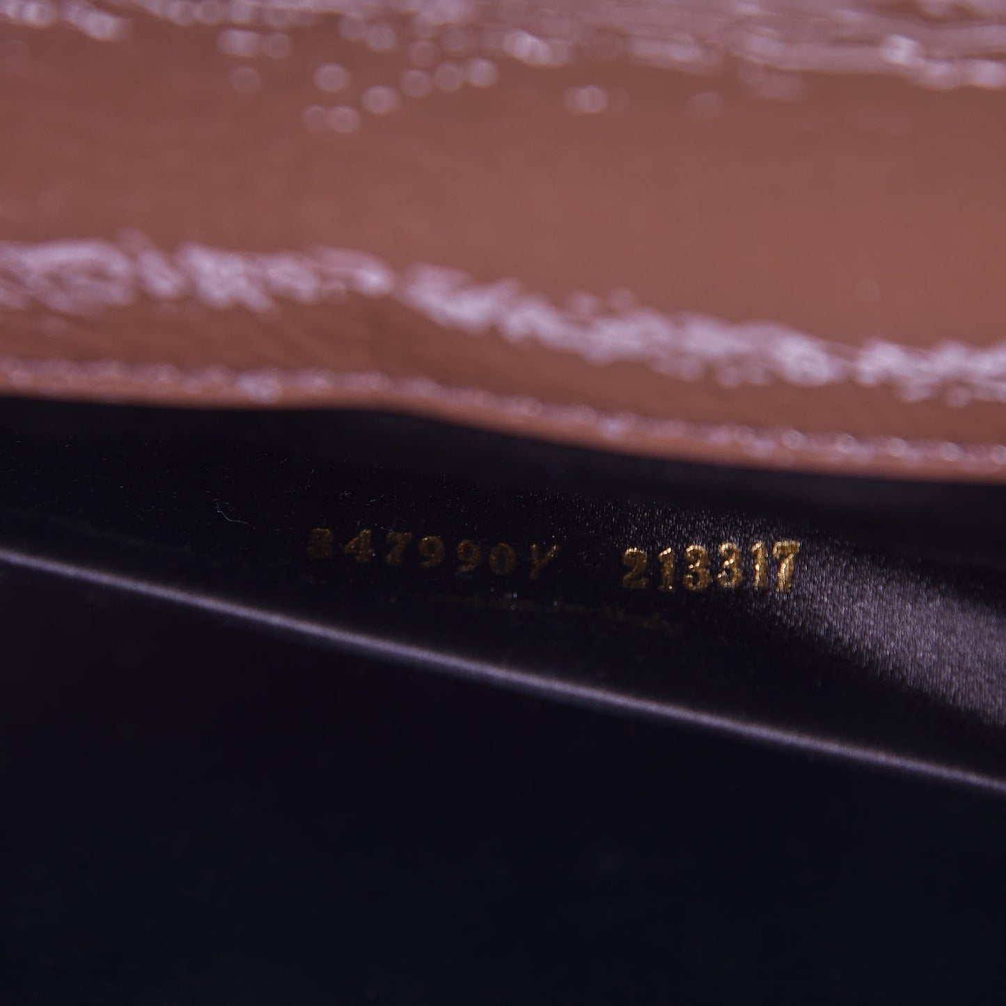 Textured Patent Calfskin Monogram Large Belle De Jour Clutch Nude