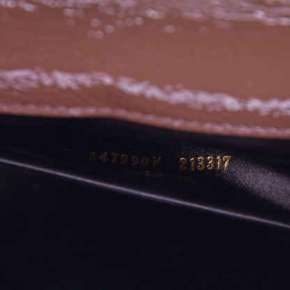 Saint Laurent Textured Patent Calfskin Monogram Large Belle De Jour Clutch Nude 9 of 11