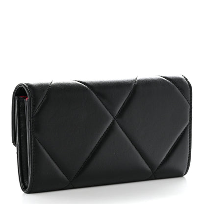 Chanel Lambskin Quilted Chanel 19 Flap Wallet Black 3 of 9