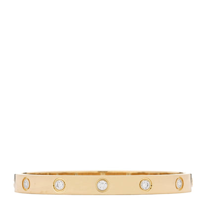 Cartier 18K Yellow Gold 10 Diamond LOVE Bracelet 16 2 of 6