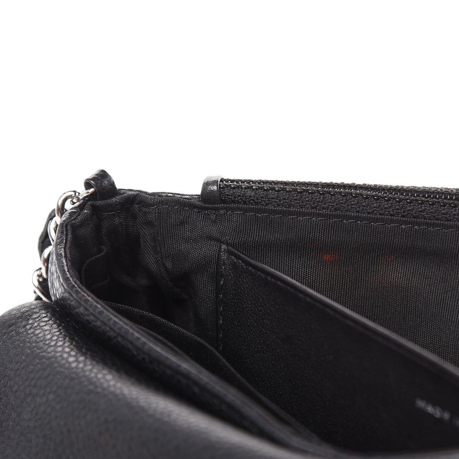 Chanel Caviar Half Moon Wallet On Chain WOC Black 12 of 14