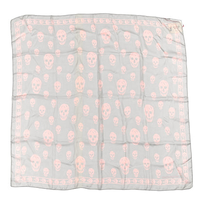 Alexander McQueen Silk Chiffon Skull Scarf Grey 1 of 3