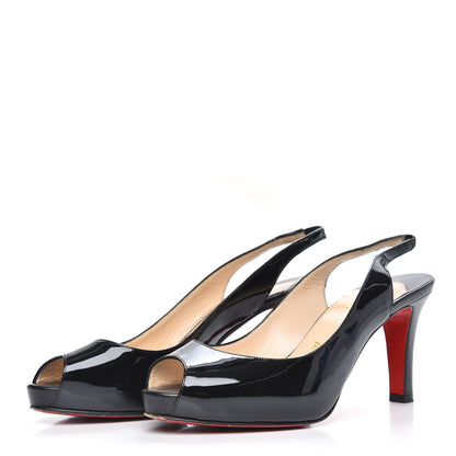 Christian Louboutin Patent No Prive 90 Pumps 38 Black 3 of 9
