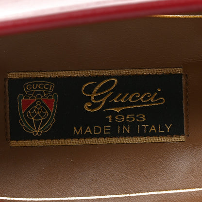 Gucci Betis Glamour Calfskin Mens 1953 Horsebit Loafers 9.5  Rosso Ancora 5 of 8