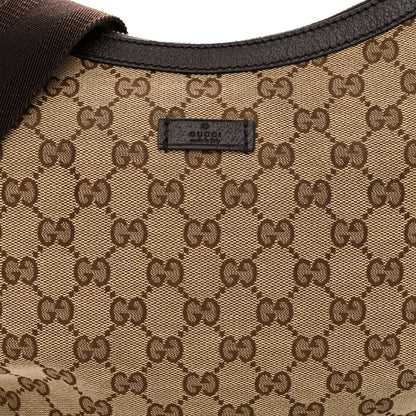 Gucci Monogram Medium Half Moon Hobo Dark Brown 8 of 13