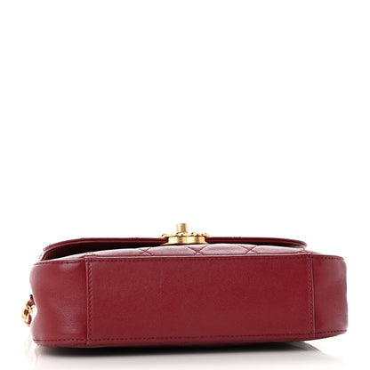 Chanel Lambskin Quilted Chain Infinity Top Handle Flap Burgundy 4 of 13