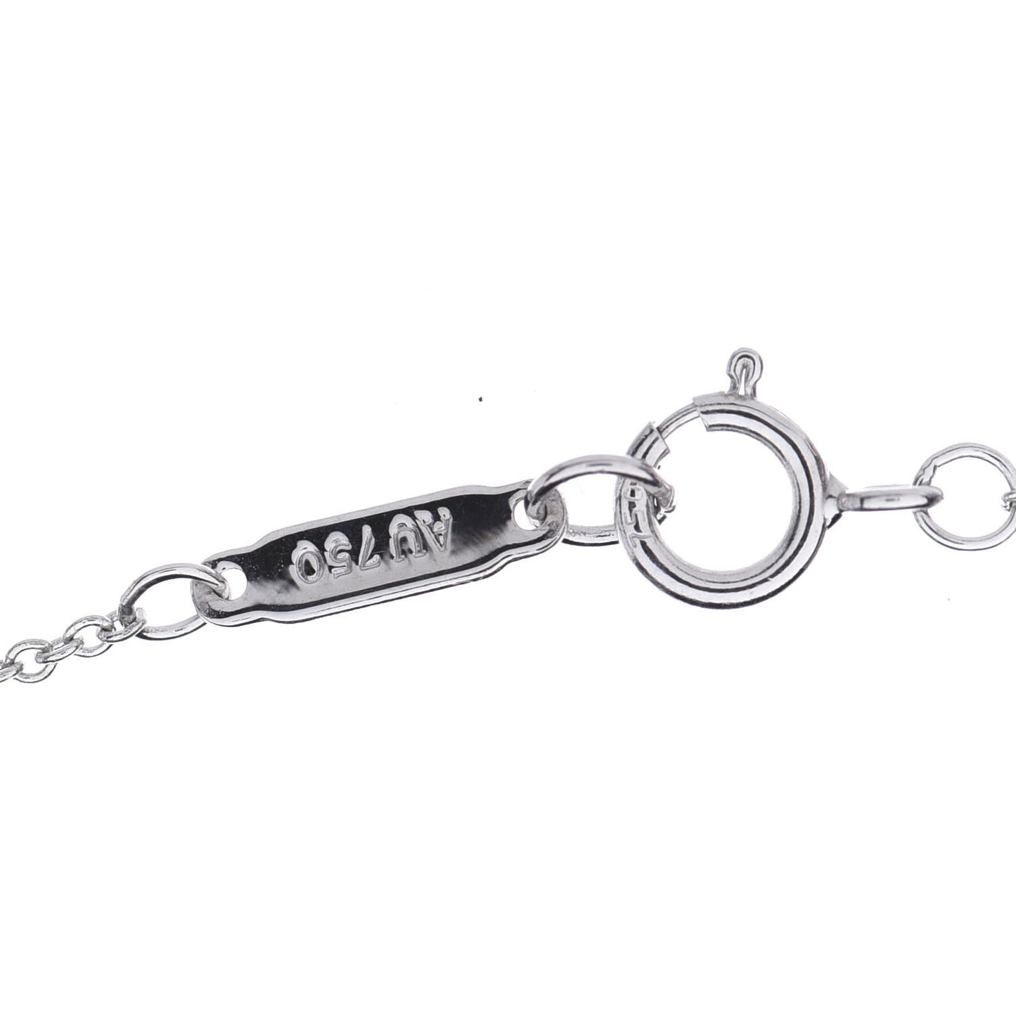 18K White Gold Diamond Metro Heart Pendant Necklace