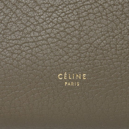Celine Crisped Calfskin Large Tie Knot Tote Dark Khaki 7 of 9