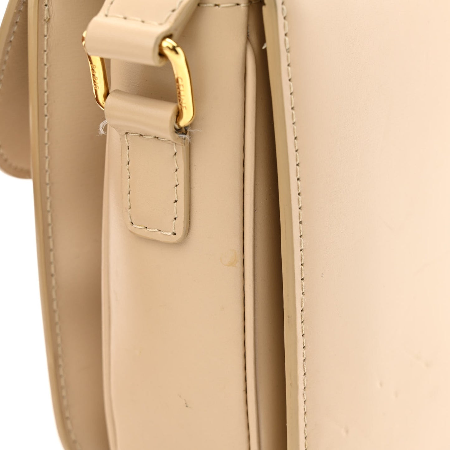 Shiny Calfskin Medium Triomphe Nude