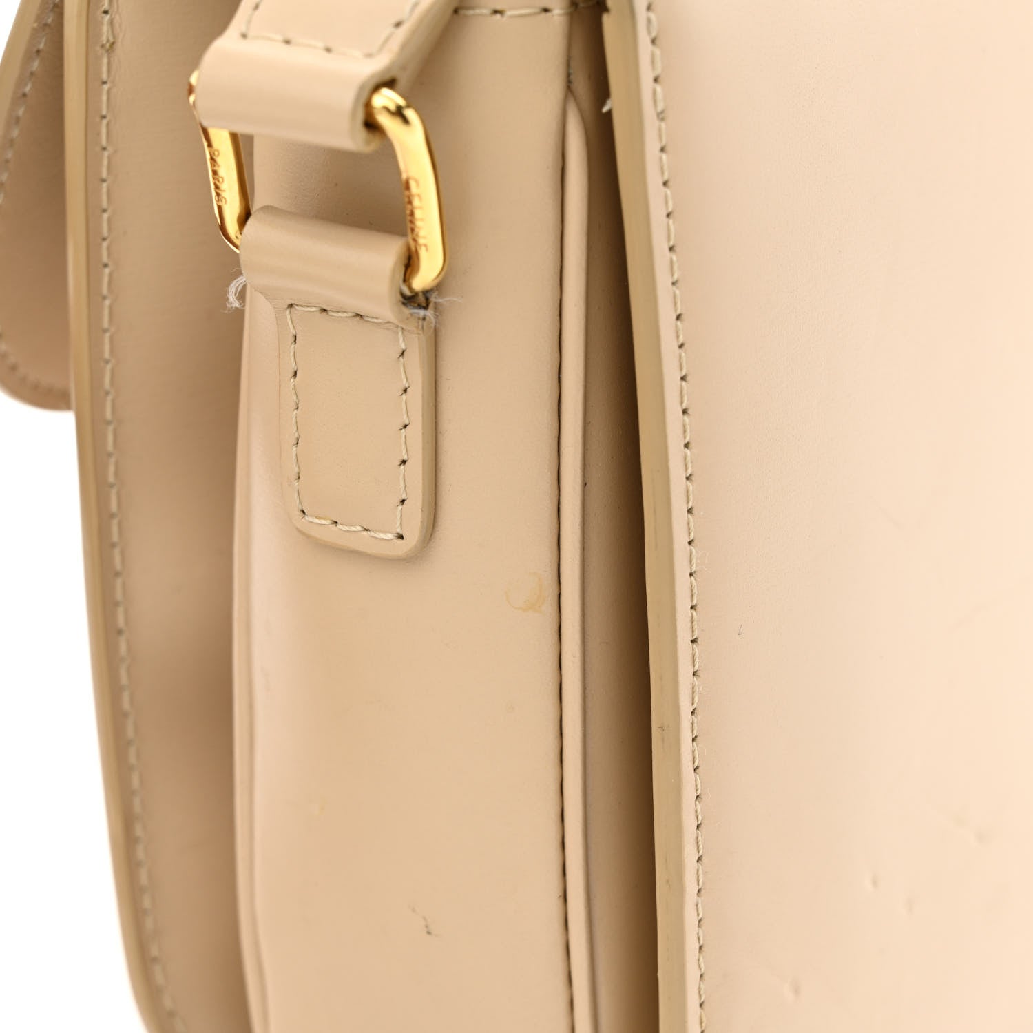 Celine Shiny Calfskin Medium Triomphe Nude 17 of 22