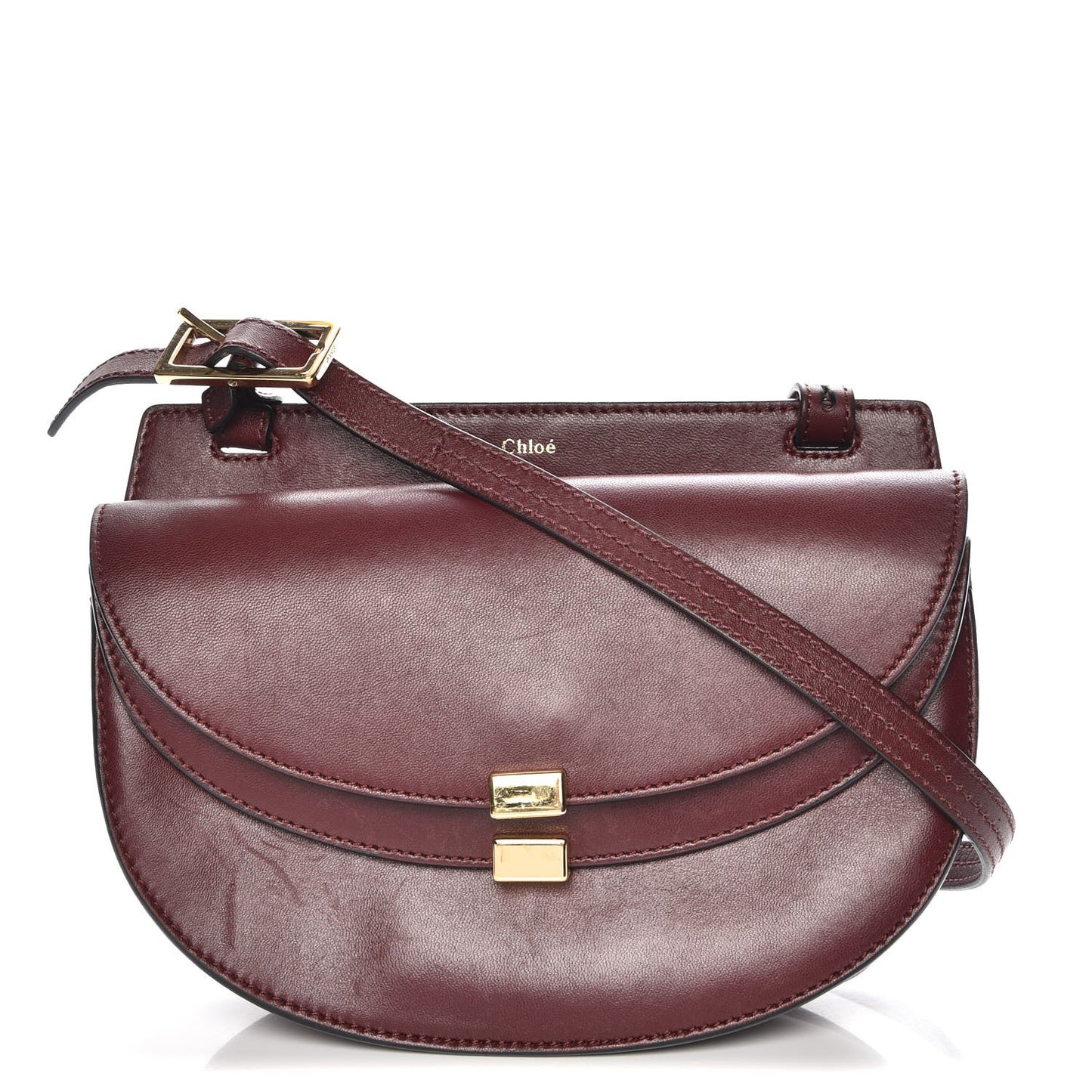 Calfskin Mini Georgia Crossbody Bag Bordeaux