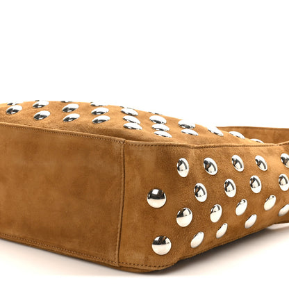 Khaite Suede Calfskin Studded Elena Nougat 9 of 9