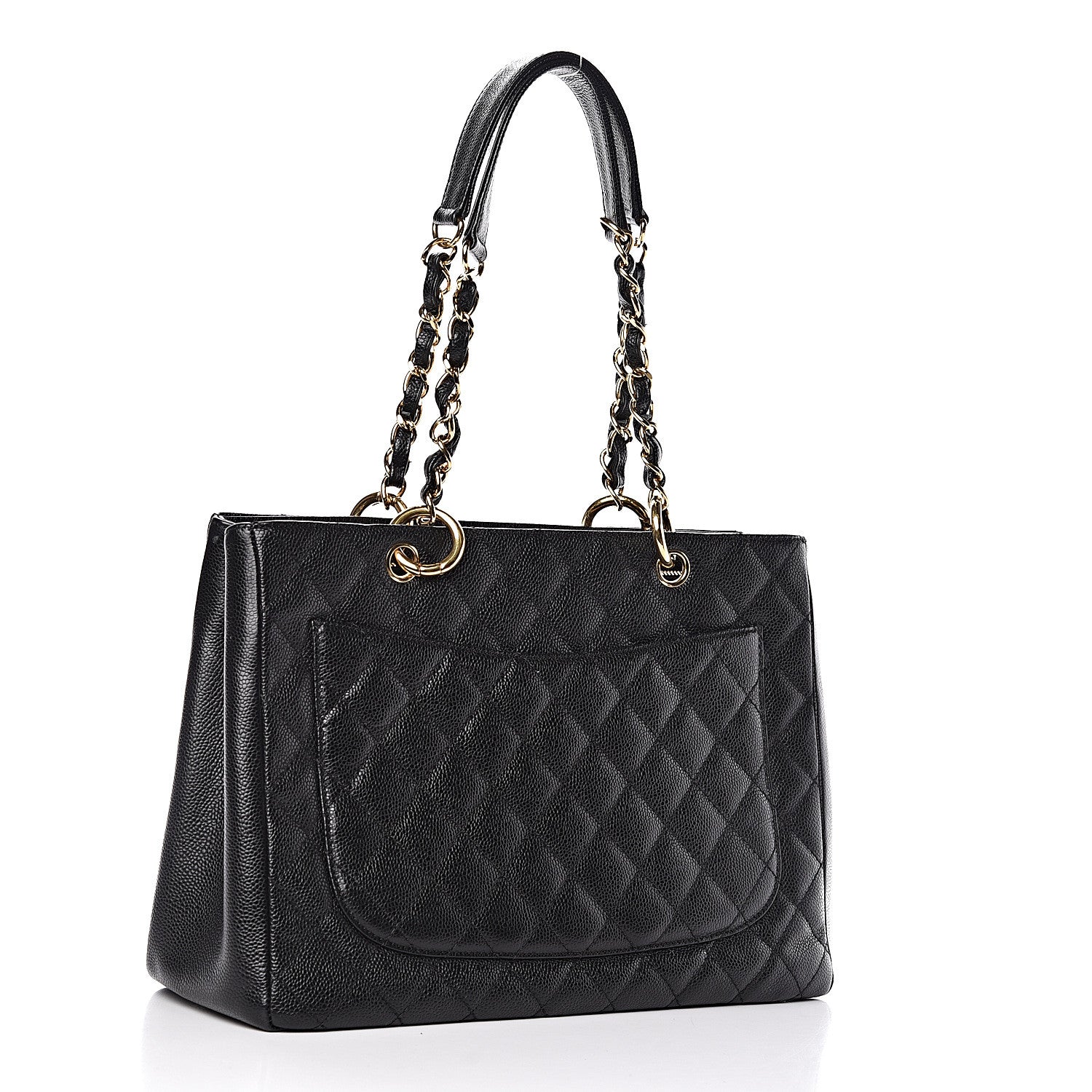 Chanel Caviar Quilted Grand Shopping Tote GST Black 3 of 11