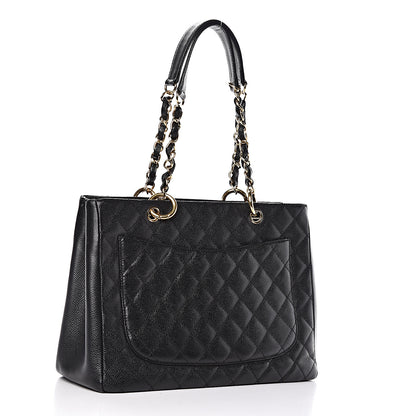 Chanel Caviar Quilted Grand Shopping Tote GST Black 3 of 11