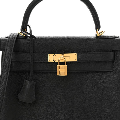 Hermes Togo Kelly Retourne 28 Black 8 of 12
