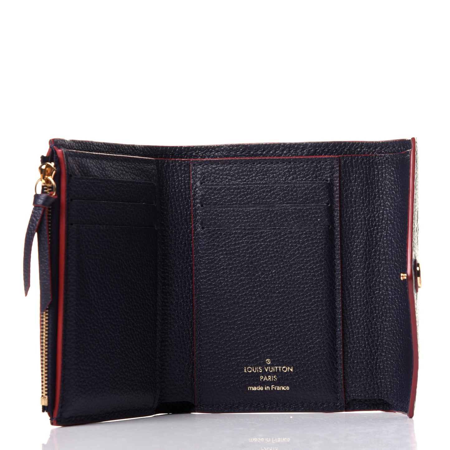 Empreinte Victorine Wallet Marine Rouge