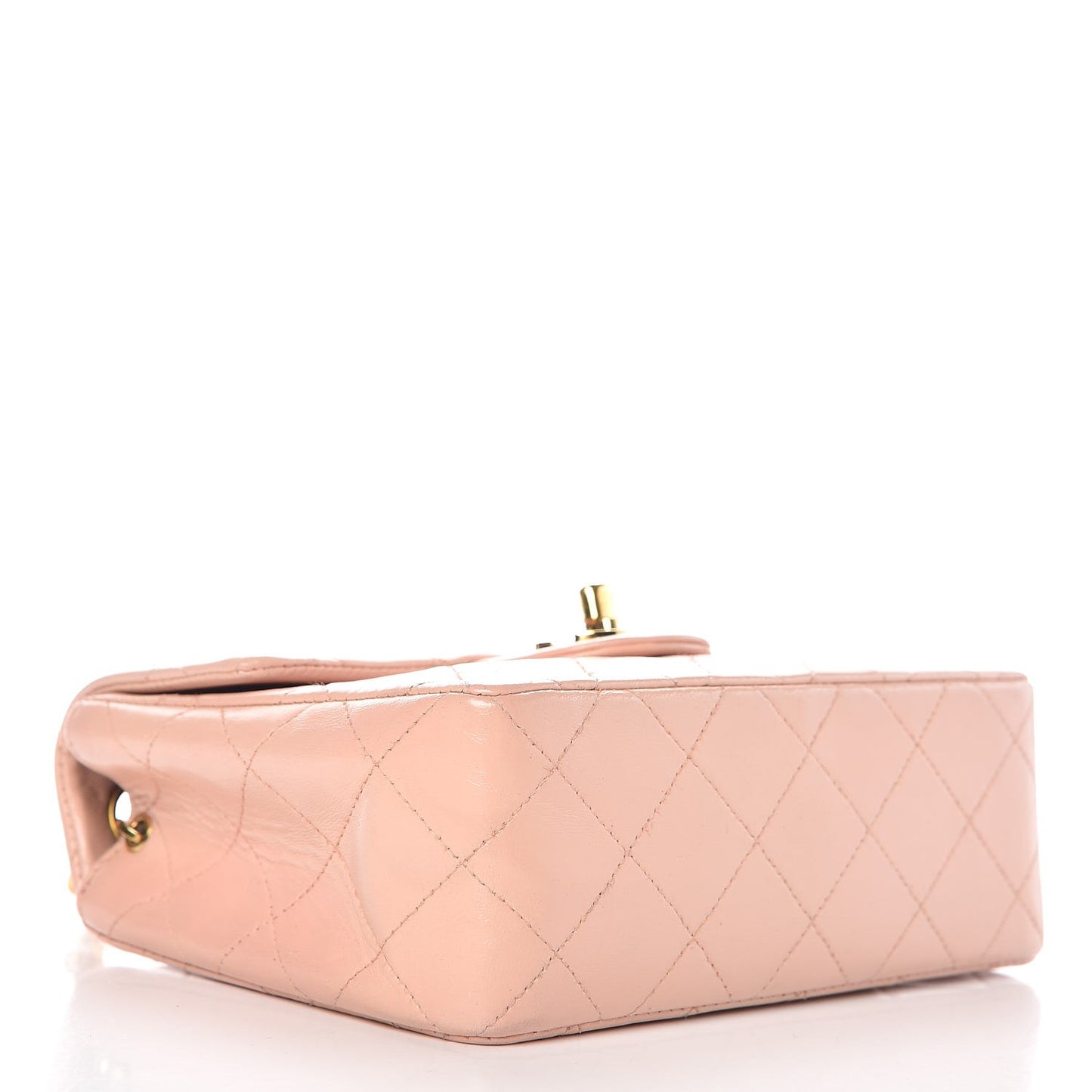 Lambskin Quilted Mini Square Flap Pink