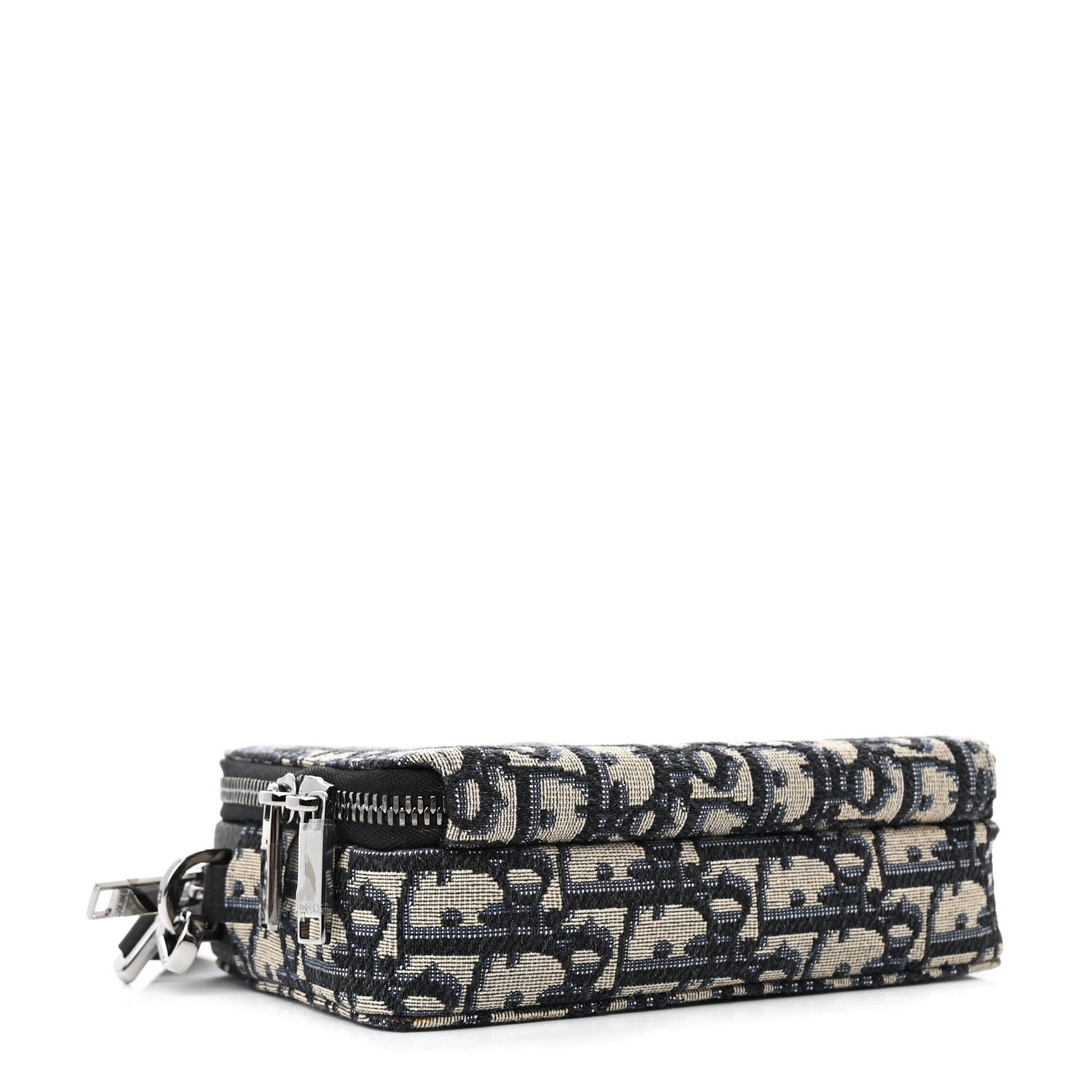 Christian Dior Oblique Pouch Beige Black 4 of 13