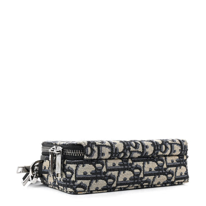 Christian Dior Oblique Pouch Beige Black 4 of 13