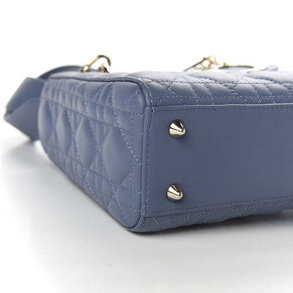 Christian Dior Lambskin Cannage Small My ABCDior Lady Dior Denim Blue 7 of 9