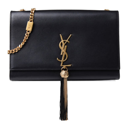 Saint Laurent Smooth Calfskin Medium Classic Monogram Kate Tassel Satchel Black 1 of 10