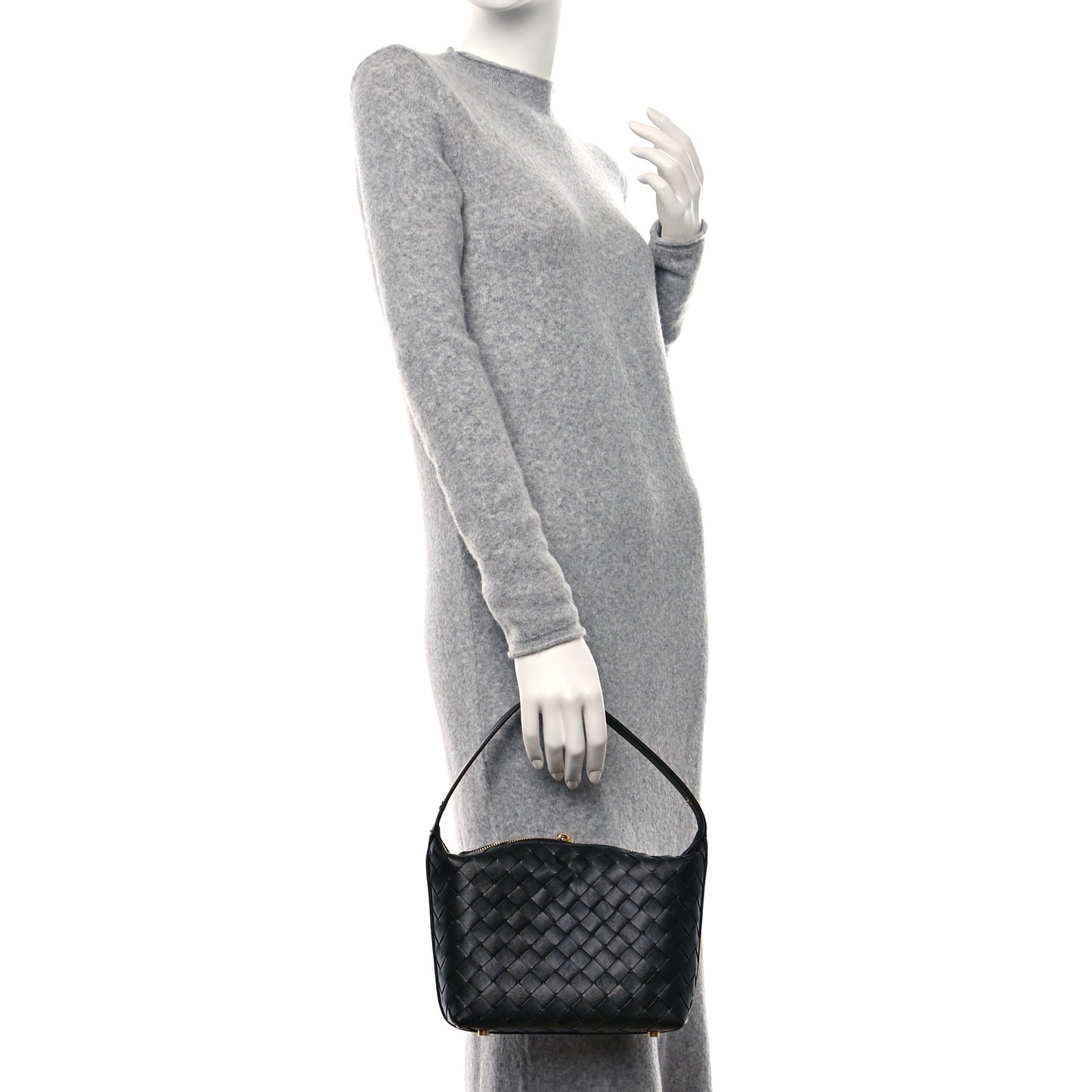Calfskin Nappa Intrecciato Mini Wallace Black