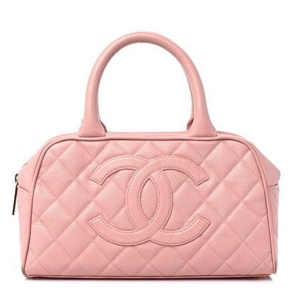 Chanel Caviar Quilted Small Bowler Pink 1 of 16