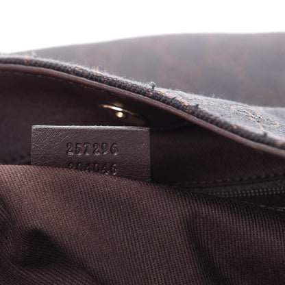 Gucci Monogram Signature Hobo Shoulder Bag Dark Brown 6 of 10