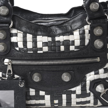 Balenciaga Agneau Lattice Woven Giant 21 City Black 6 of 10