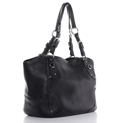 Prada Vitello Daino Shoulder Bag Black 3 of 12
