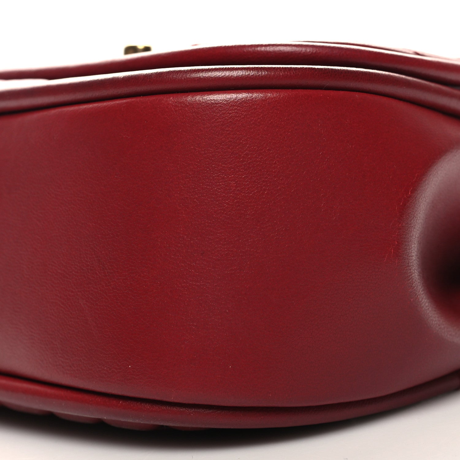 Chanel Lambskin Reverse Chevron Quilted Mini Round Top Handle Flap Red 10 of 13