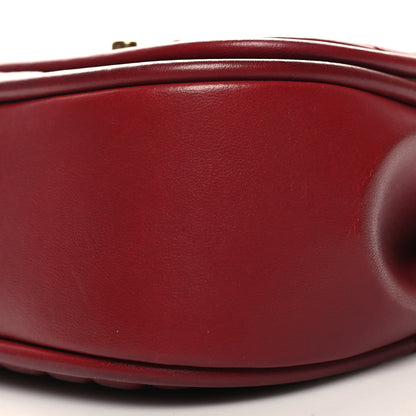 Chanel Lambskin Reverse Chevron Quilted Mini Round Top Handle Flap Red 10 of 13