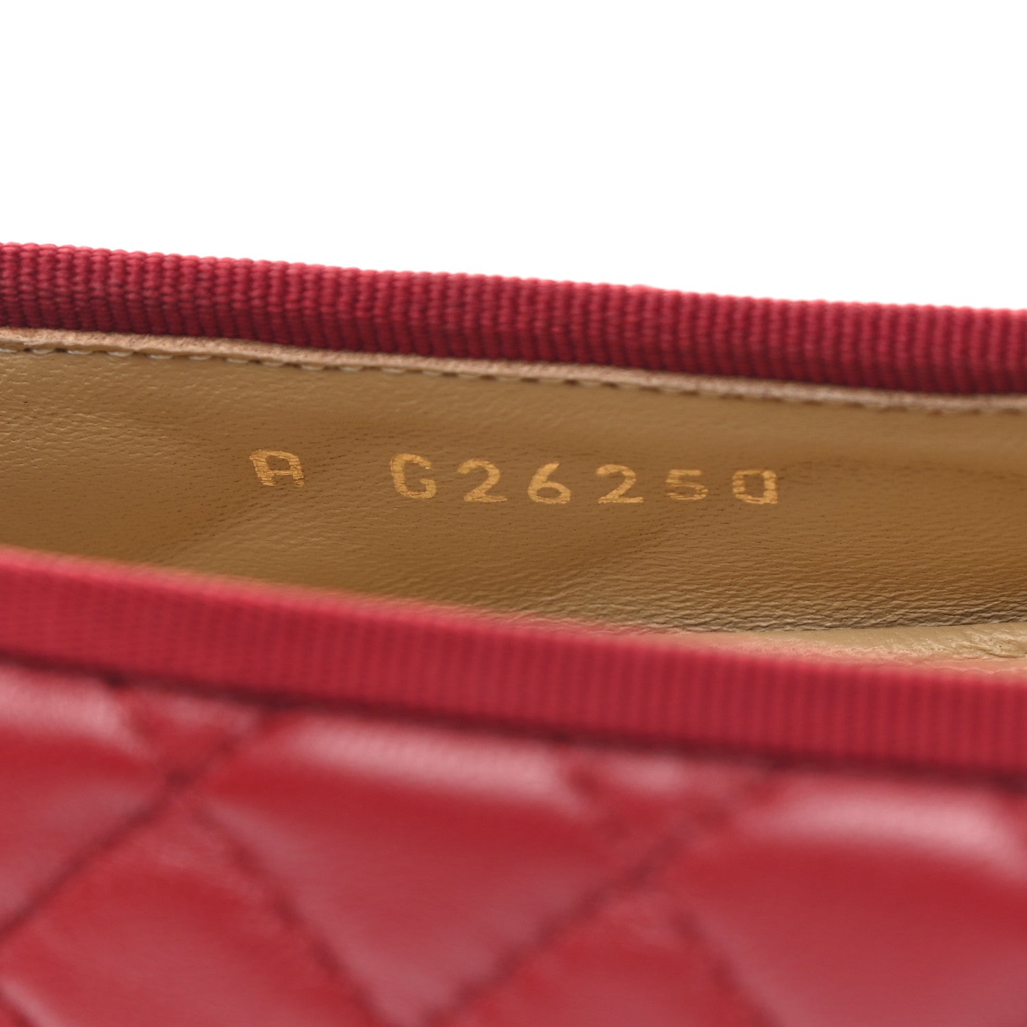Chanel Lambskin Quilted CC Cap Toe Ballerina Flats 36.5 Red 8 of 9